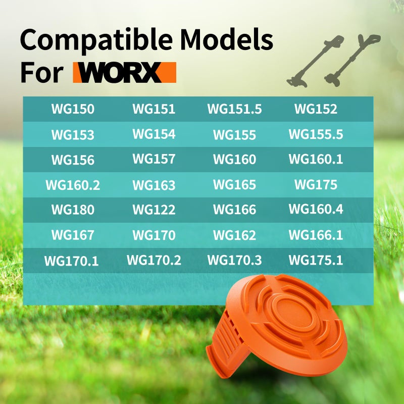 YWTESCH Spool Cap Cover for Worx,Trimmer Replacement Spool Cap Covers for Worx,Suitable for Worx Weed Eater (3 Pack) - Image 3